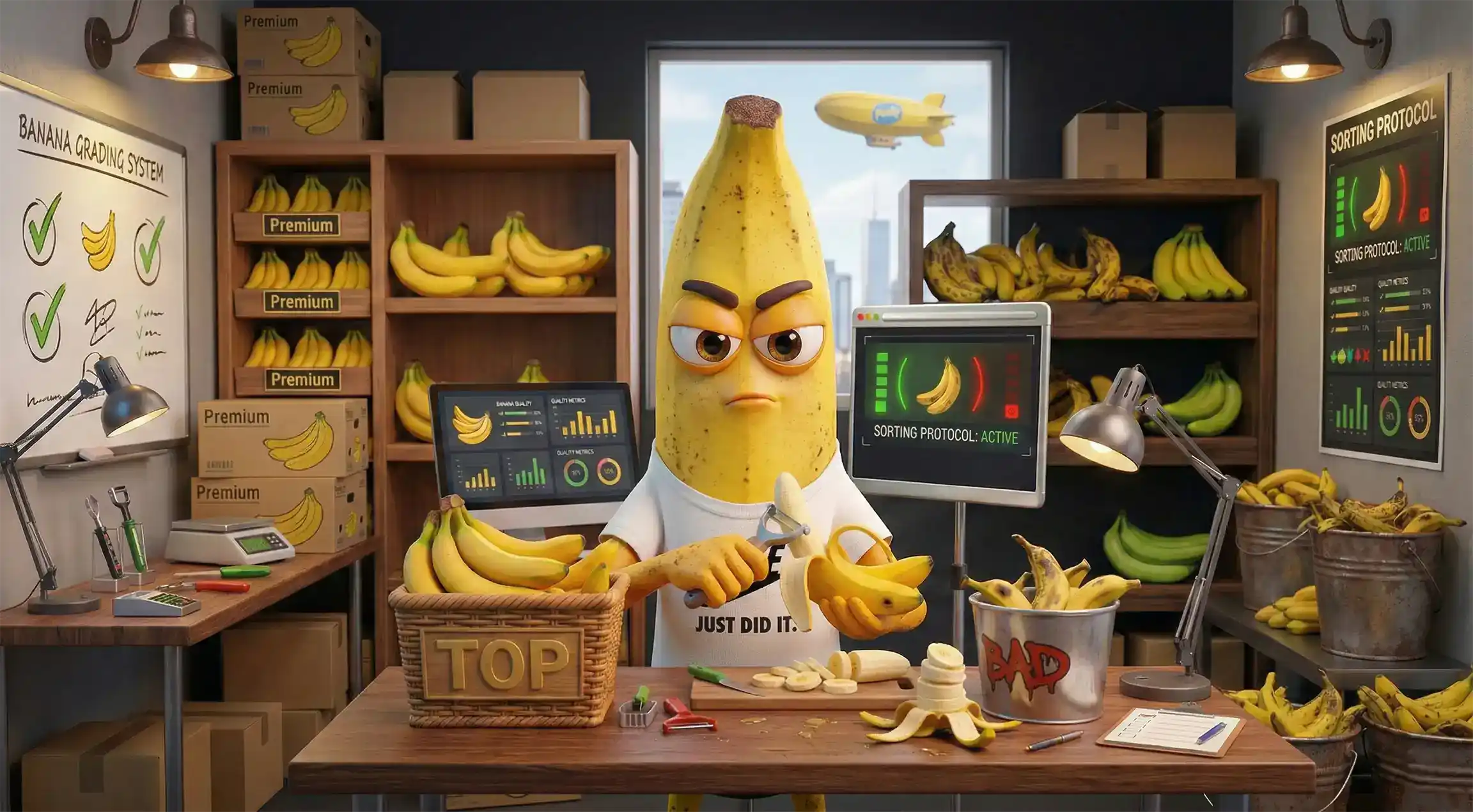 The sorting protocol in action: TOP basket or BAD bucket